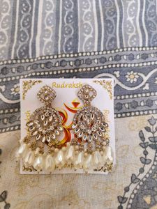 Elegant White Pearl Earrings