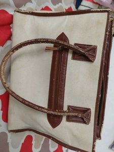 Classic Cream &amp; Brown Tote Bag