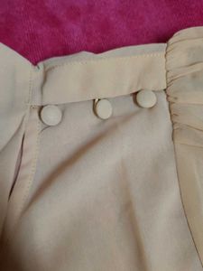 Chic Yellow Ruffle Sleeve Blouse