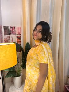 Yellow Floral Kurta Set