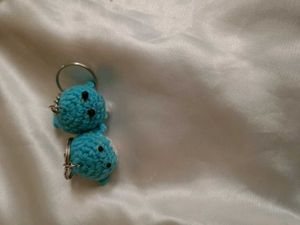 Cute whale magnetic Crochet  Keychain