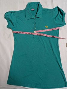 Teal Polo T-Shirt with Logo