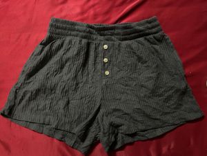 Cozy Textured Button-Up Shorts