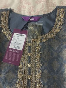 Elegant Grey Kurta Set with Dupatta