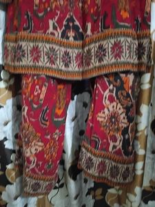 Red Ethnic Kurta Set