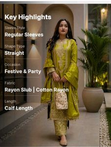 Elegant Kurta Set with Trousers Dupatta