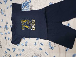 Navy Sport T-Shirt and Pants Set