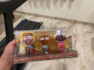 Lord Jagannath Wooden Figurine Set