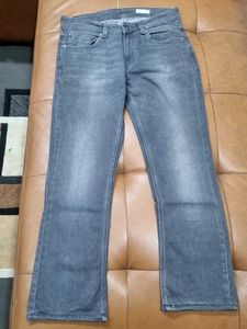 Gray Wash Bootcut Jeans