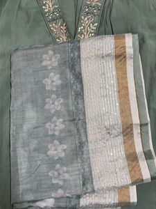 Elegant Beaded Neckline Kurta