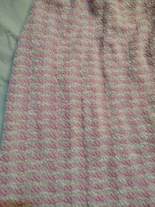 Pink &amp; White Textured Maxi Skirt