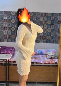 🔥Cream Knit Dress with Tie Back🔥