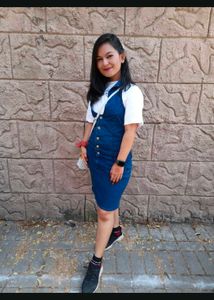 Cute Denim Pinafore Dress