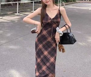 Chic Plaid Maxi Dress32-34