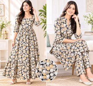 Floral Print Dress Material Satin feel