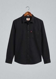 Men's Classic Black Full-Sleeve Shirt