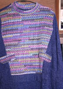 Colorful Knit Pullover Sweater