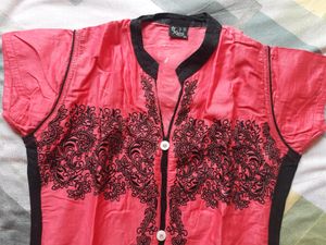 kajol reddish pink kurti, size small to medium
