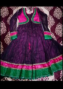 New Velvet Net Anarkali Frock