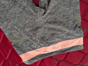 Active Grey Leggings, Pink Waistband + pockets