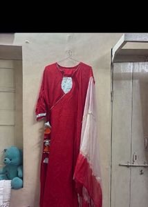 Elegant Red Kurta with Dupatta