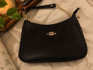 Coach Black Leather Shoulder Bag