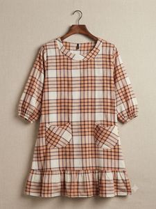 Chic Plaid A-Line Dress