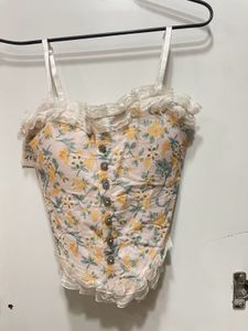 Floral Lace Corset Top