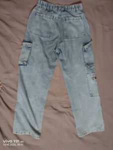 💙 Trendy Light Blue Cargo Style Jeans 💙💙