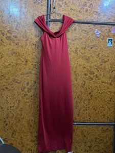 Elegant Red off shoulder Maxi Dress