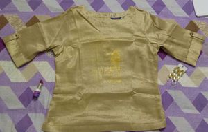 Elegant Gold Ethnic Blouse