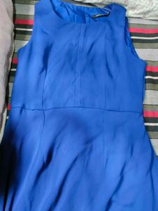 Elegant Blue Sleeveless Dress