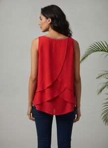 Red Sleeveless Top