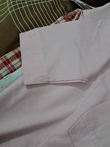 RED cheque, white shirt 👕 and PINK  color