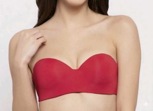 Red Strapless Bra