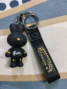 Cute Black Bunny Keychain