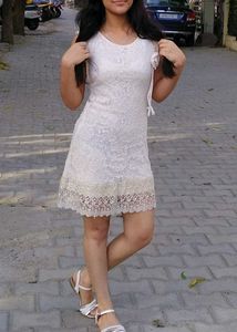 Elegant White Lace Dress