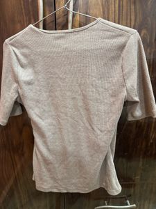 Ribbed Wrap Top
