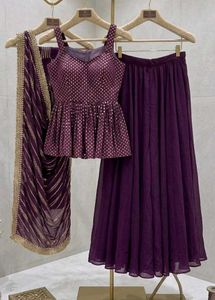 Stunning Purple Lehenga Choli Set