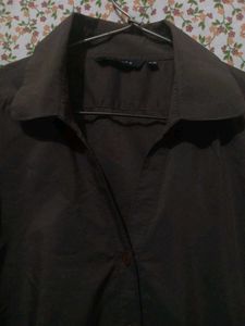 Classic Brown Button-Up Shirt