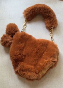 completely new Fuzzy Brown Novelty Bag