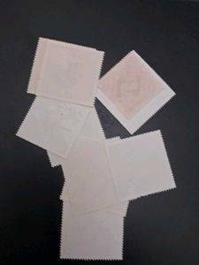 10 Vintage Diamond shaped Stamps