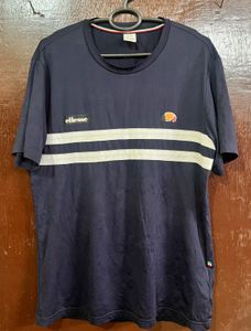Ellesse Navy Striped T-Shirt