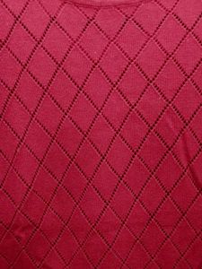 Maroon Sweater Top With Schifli