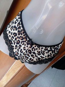 Leopard Print Lace Trim Panties