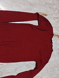 Chic Red Long Sleeve Top
