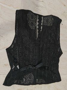 Elegant Black Lace Blouse