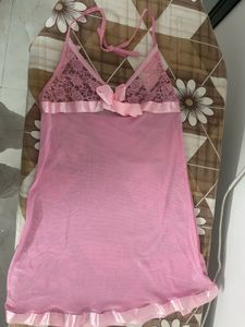Pink Babydoll Lace Chemise
