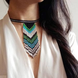 Vibrant Beaded Choker Necklace