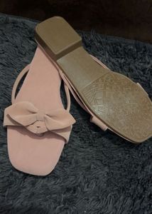 Chic Bow Detail Flat Sandals